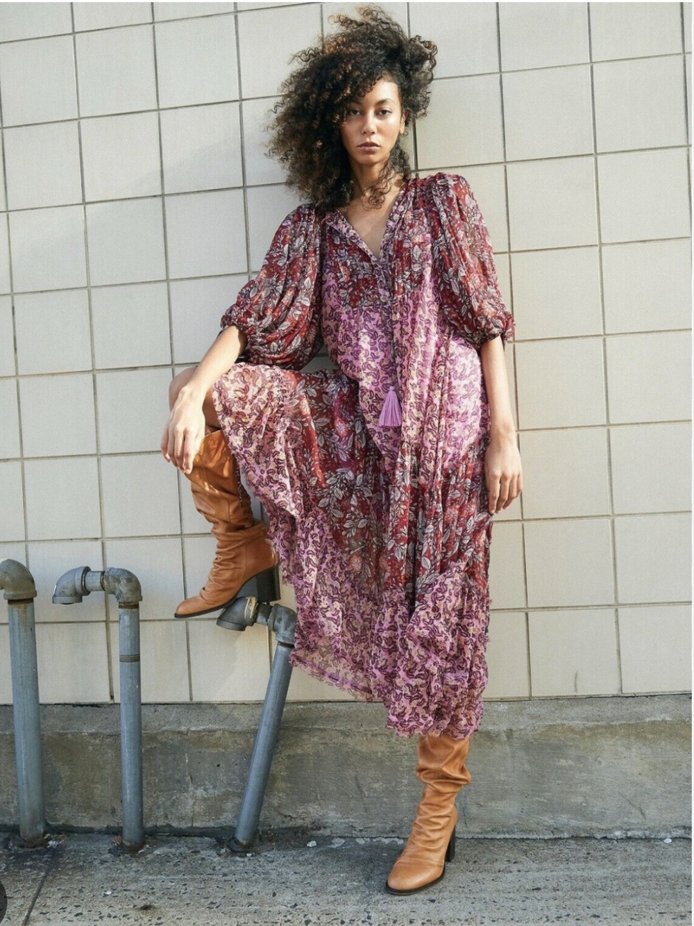 Free People Estelle Chiffon Maxi Dress